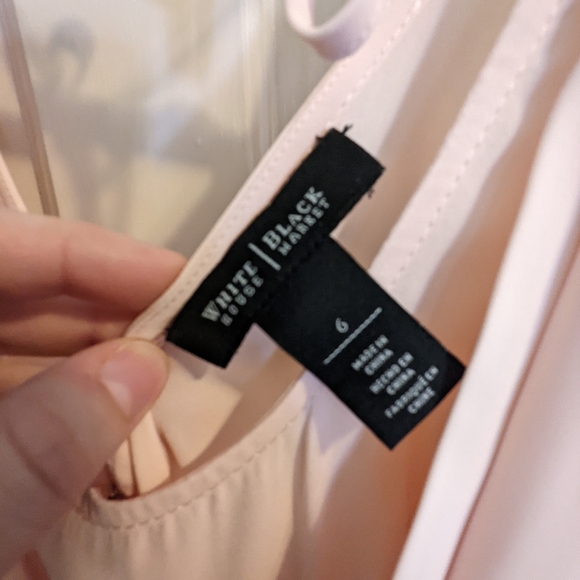 White House Black Market Blush Faux Wrap Dress Size 6 - Picture 4 of 4